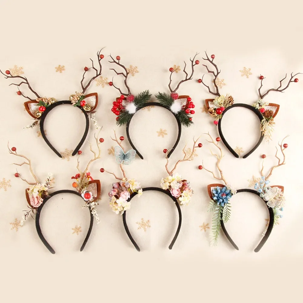 Reindeer Antlers Headband - Cerchietto natalizio con corna di renna