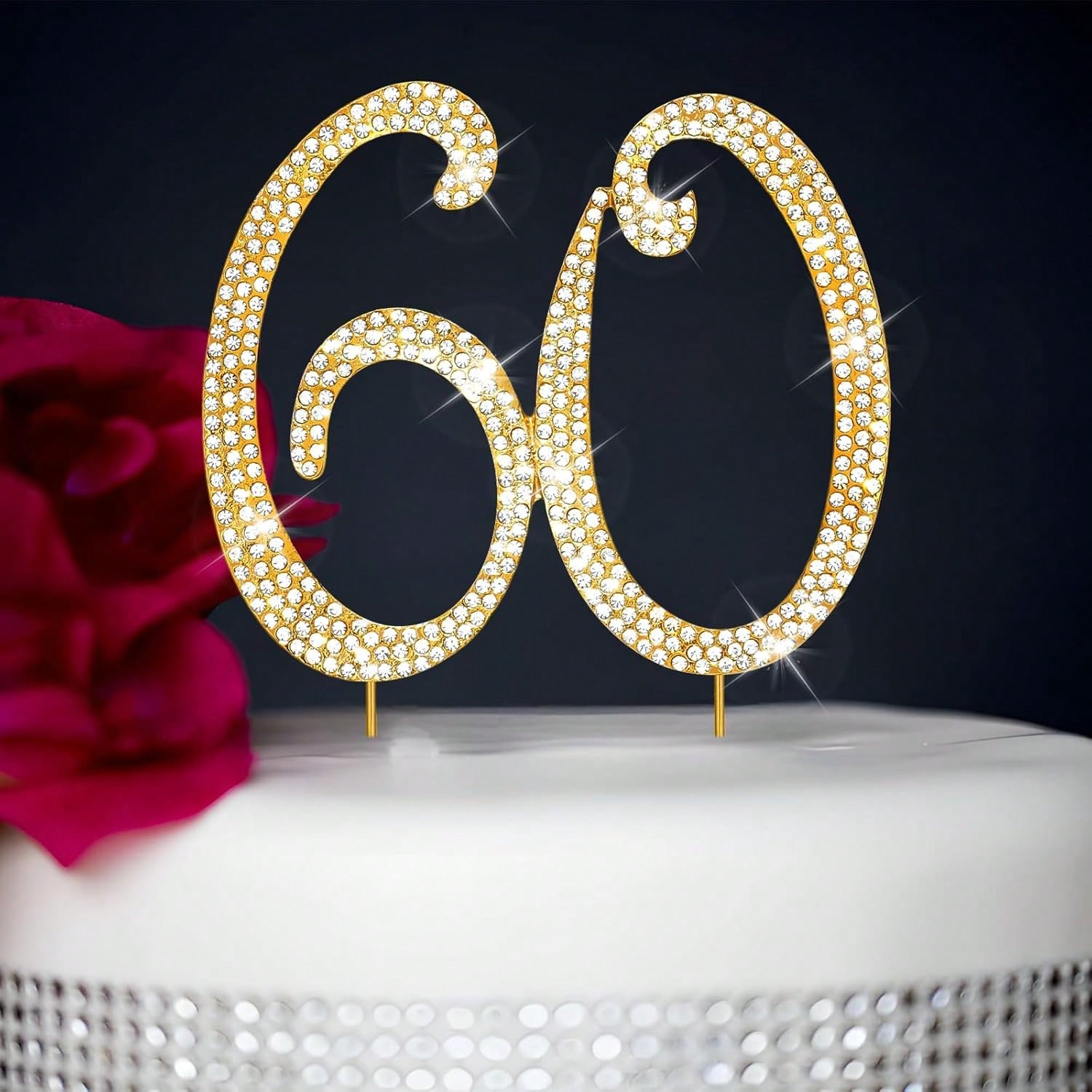 Holiday Candle Set - Grande Topper per Torta con Numero