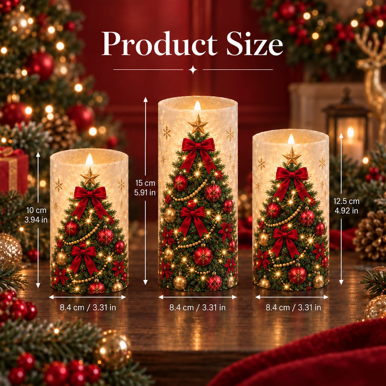 Set di 3 candele LED senza fia - Holiday Candle Set recensione e prezzo