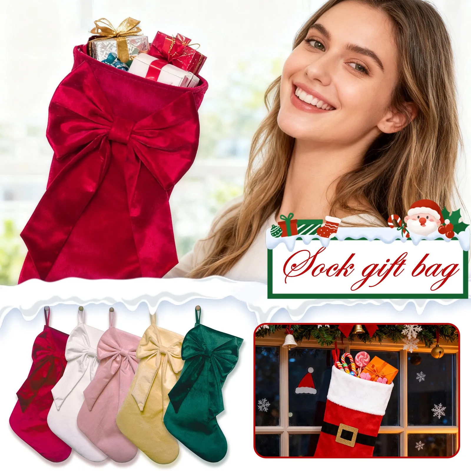 Sacchetti Regalo Natalizi Gran - Christmas Stocking Hanging recensione e prezzo