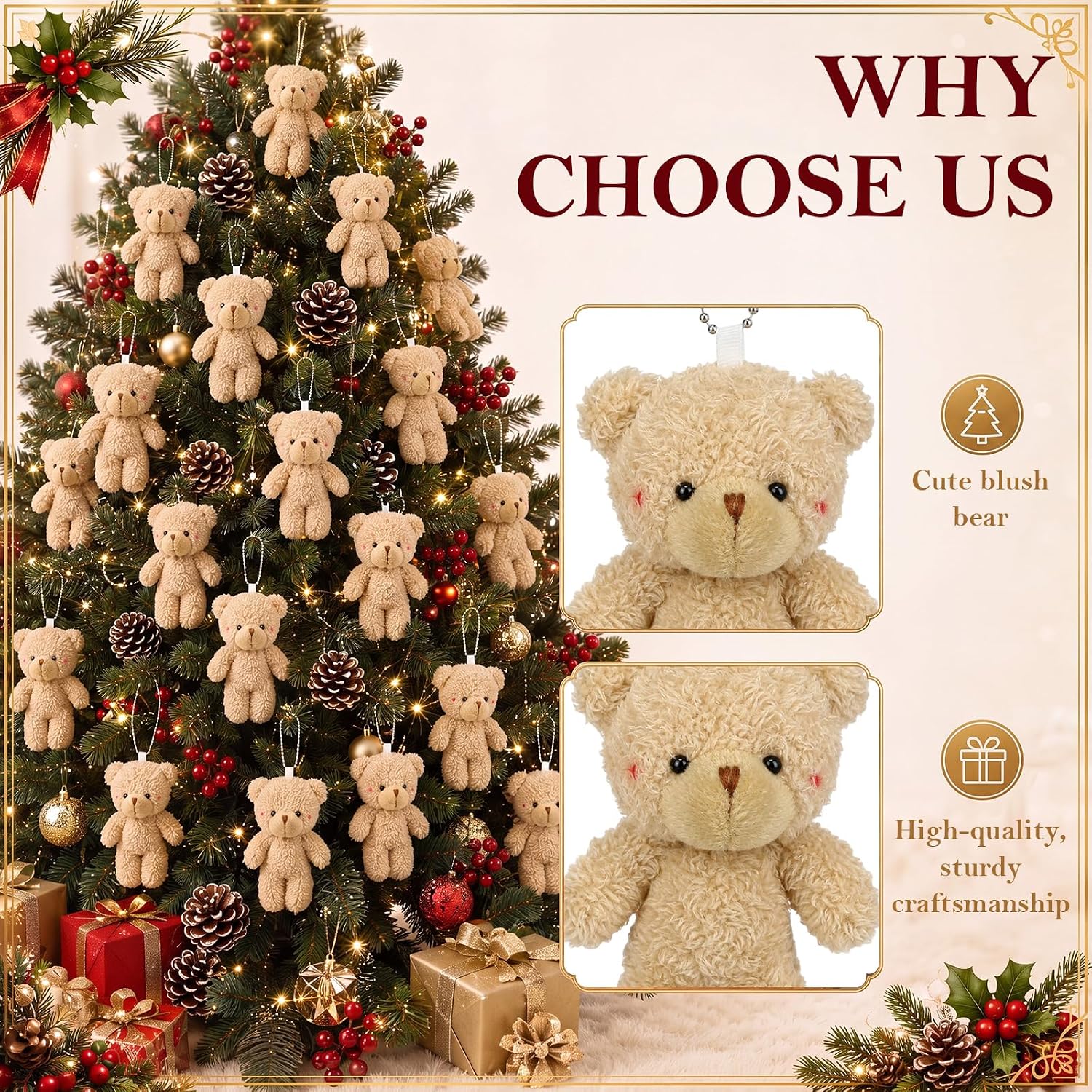 12-60 Pezzi Mini Orsetti di Pe - Christmas Stocking Hanging recensione e prezzo