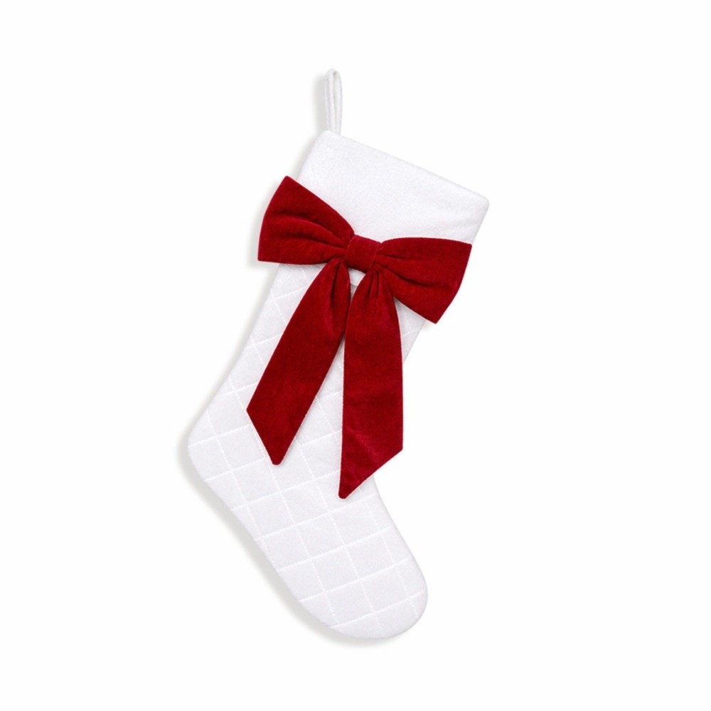 Calza di Natale a Quadri con F - Christmas Stocking Hanging recensione e prezzo