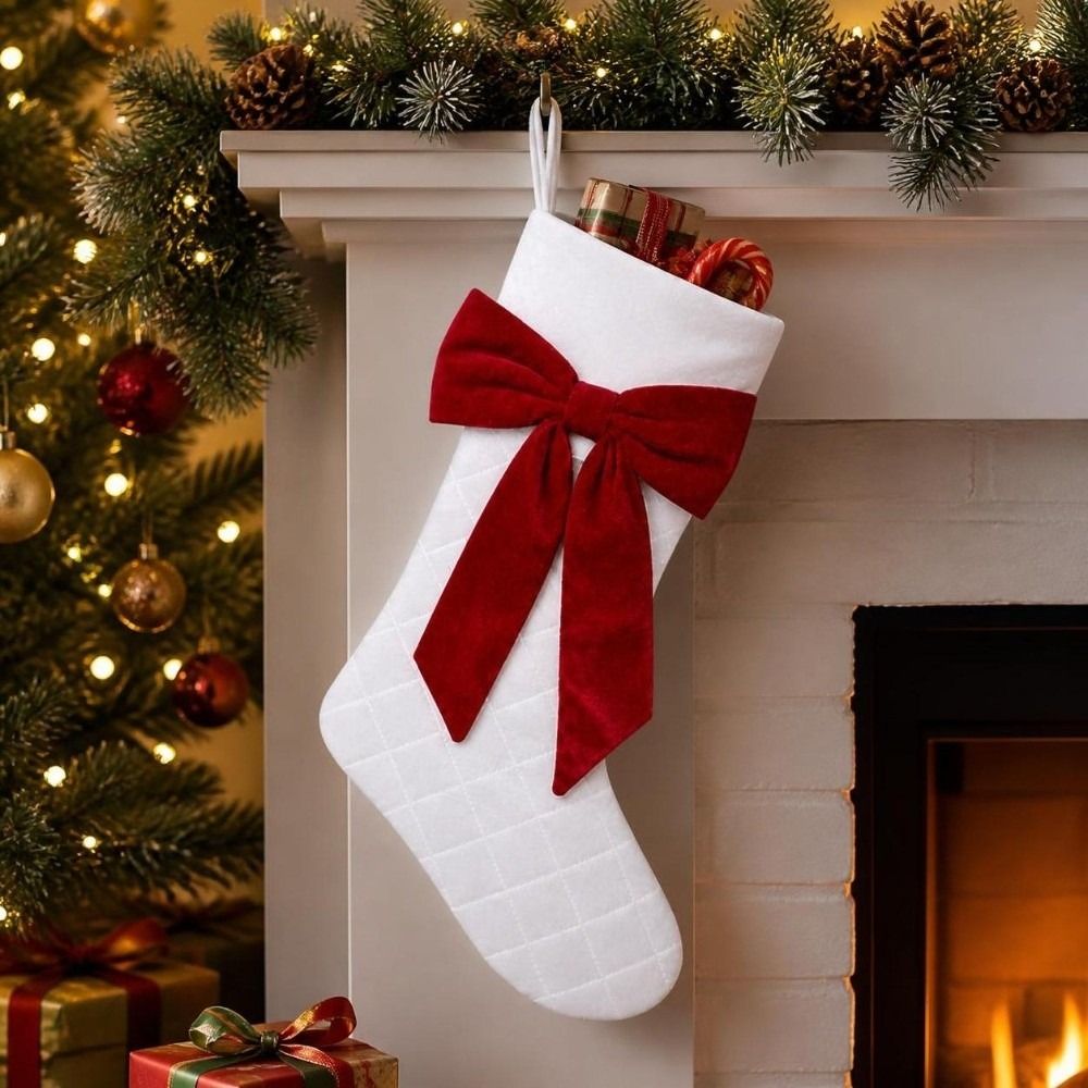 Calza di Natale a Quadri con F - Christmas Stocking Hanging recensione e prezzo