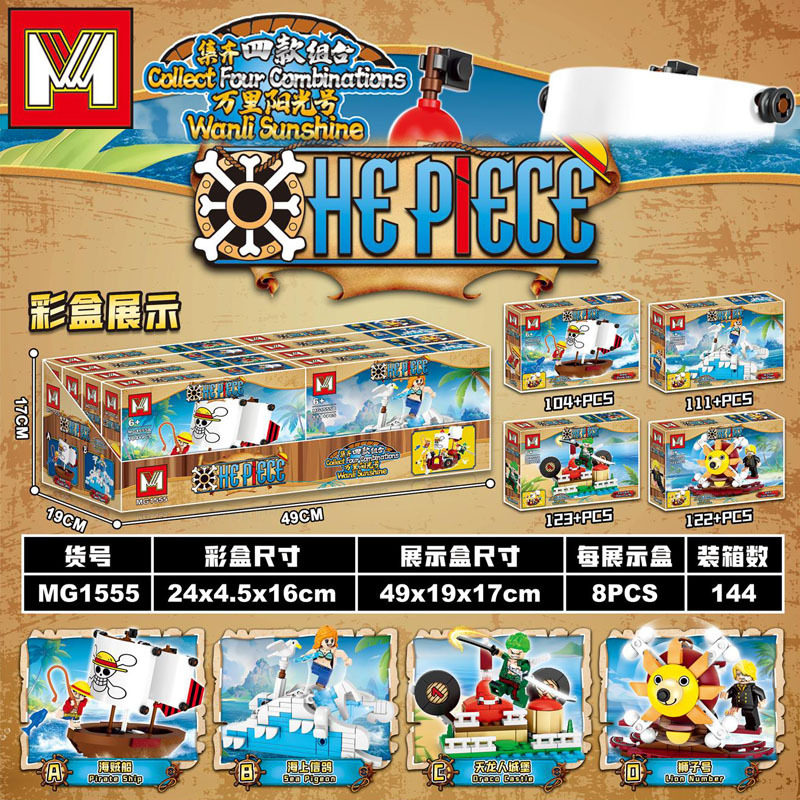 Set 4 in 1 One Piece THOUSAND  - Lego Set Technic recensione e prezzo