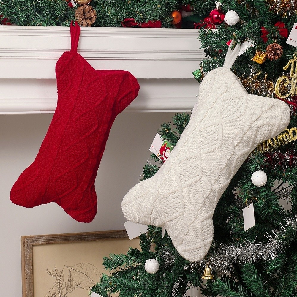 Calza natalizia in maglia a tr - Christmas Stocking Hanging recensione e prezzo